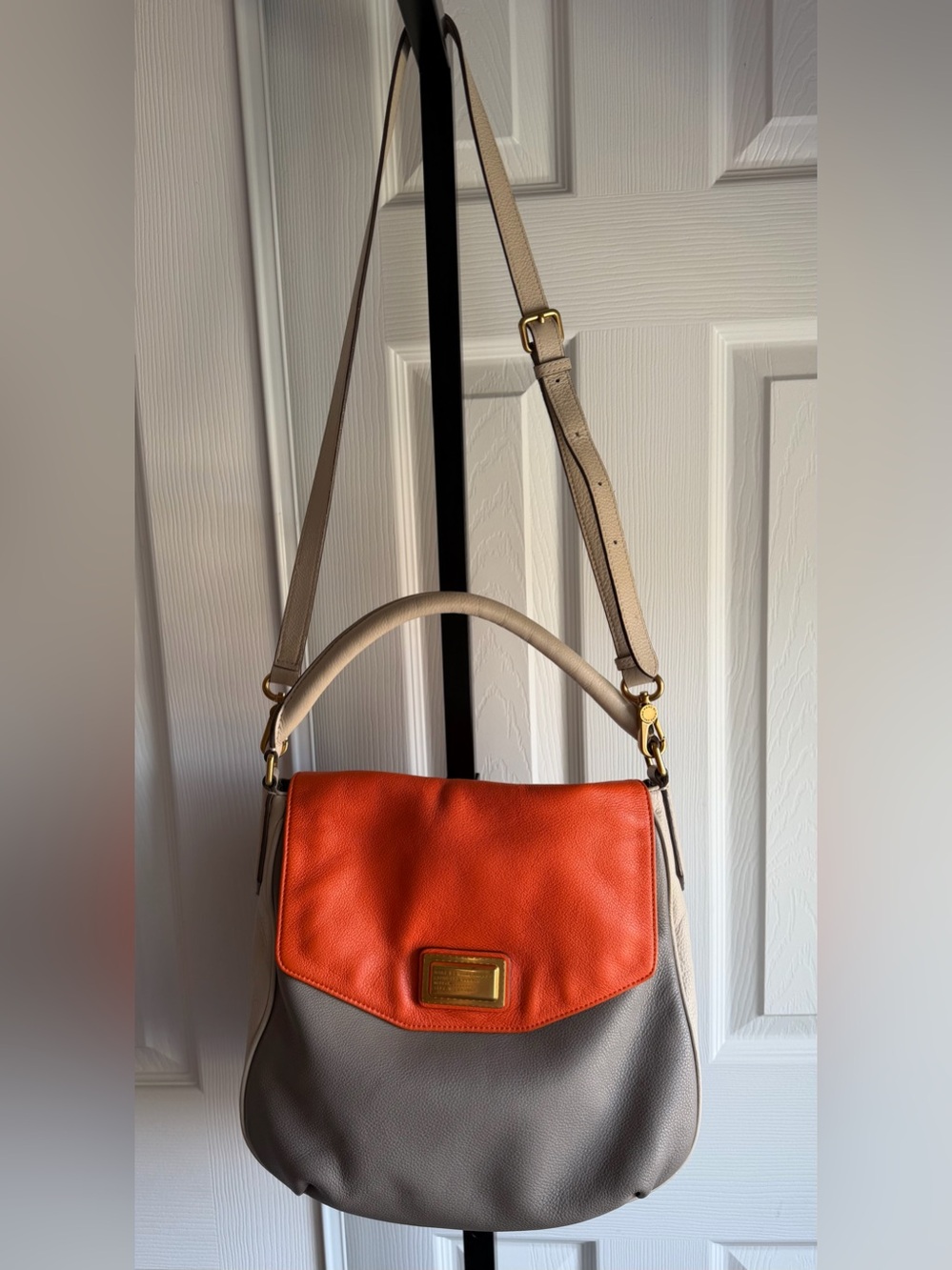 Marc Jacobs Handbag Leather Multicolor 
Gray/Orange/Cream Women’s - Picture 13 of 13